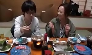 Japanese Mom shows nerdy Son anyway surrounding Fuck