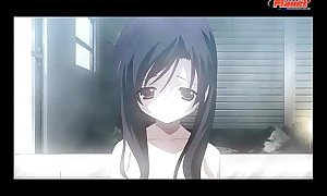 Inexperienced anime schoolgirl blows hollow