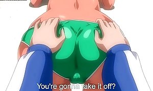 Busty anime legal age teenager on every side sexy swimsuit jizzed
