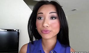 BANGBROS - Asian Teen Alina Li Takes A Fat Mouthful From Brannon Rhoades