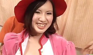 Momoka Amai gives head and fucks in premium threesome  - Nigh at one's disposal 69avs com
