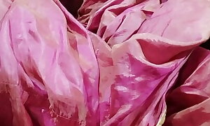 Dickhead rub all over pink shaded satin silky salwar of neighbor bhabhi (46)