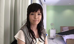 Japanese young brunette gives amazing irrumation