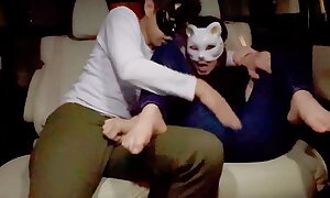 Married cookie gets creampie jalopy sex before changing at hand house