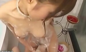 Japanese sensual babe gives buttery massage