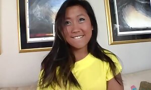 Pretty Asian girlfriend drilled