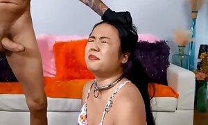Submissive Oriental Gets A Rough Face Fuck & Hardcore Deep Anal