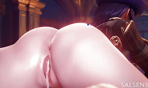 Marriage of Legends - Caitlyn Doggystyle Creampied During Work (Animation with Sound)