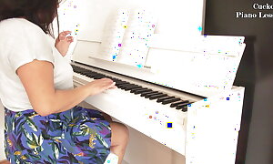 Crazy piano lesson with married teacher