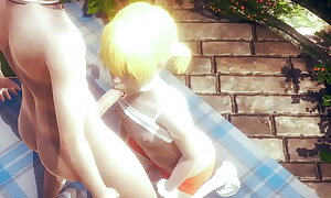 Yaoi Femboy - Fer blowjob with an increment of anal by other femboy - Chicken crossdress Japanese Asian Manga Anime Game Porn Blithe