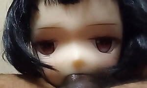 Black Haired Manga Girl Acquires Cum In Her Mouth From Blow !!!!