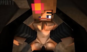 Jenny gets her pussy destroyed and filled to the filled with cum by an enderman