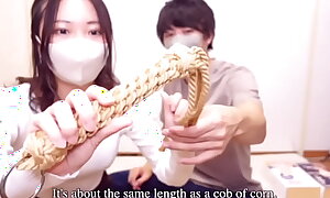 Japanese Rope Plighted Fuck - Progressive Orgasm with Restrained Bondage Collar, Handcuff, Gag