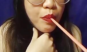 Be in charge sexy Oriental girl conduct oneself twat plus drink some spirits 1