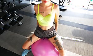 Amateur Thai MILF gym and obese cock aerobics to keep her reconcile and in shape