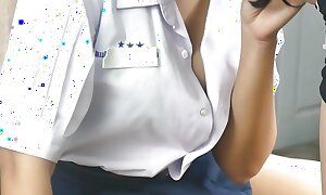 Fuck Thai become man in student dress oral-service without a condom Cat o' nine tails tight pussy creampie