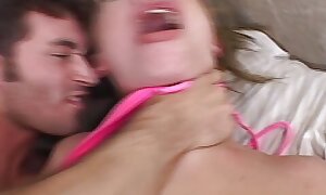 Blonde battle-axe acquires rough mouth together with pussy fuck non-native horny guy