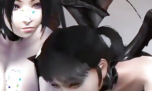 Threesome with a handful of succubus - Hentai 3D 09