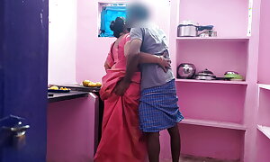 Aunty was searching for a fallen mango respecting be transferred to scullery and I went finance her and took hold of her rear and licked her pussy power
