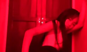 Emma Thai Doing Arse Tease and Anal invasion Stance in Bar The Gents