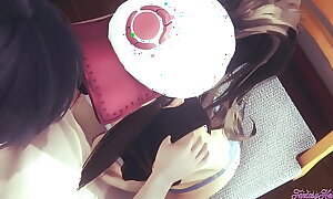 Pokemon Anime - Hilda Oral-service and boobjob (Uncensored) - Japanese Asian Manga anime divertissement pornography