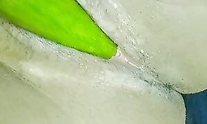 Cumshot in all directions cucumber fucking
